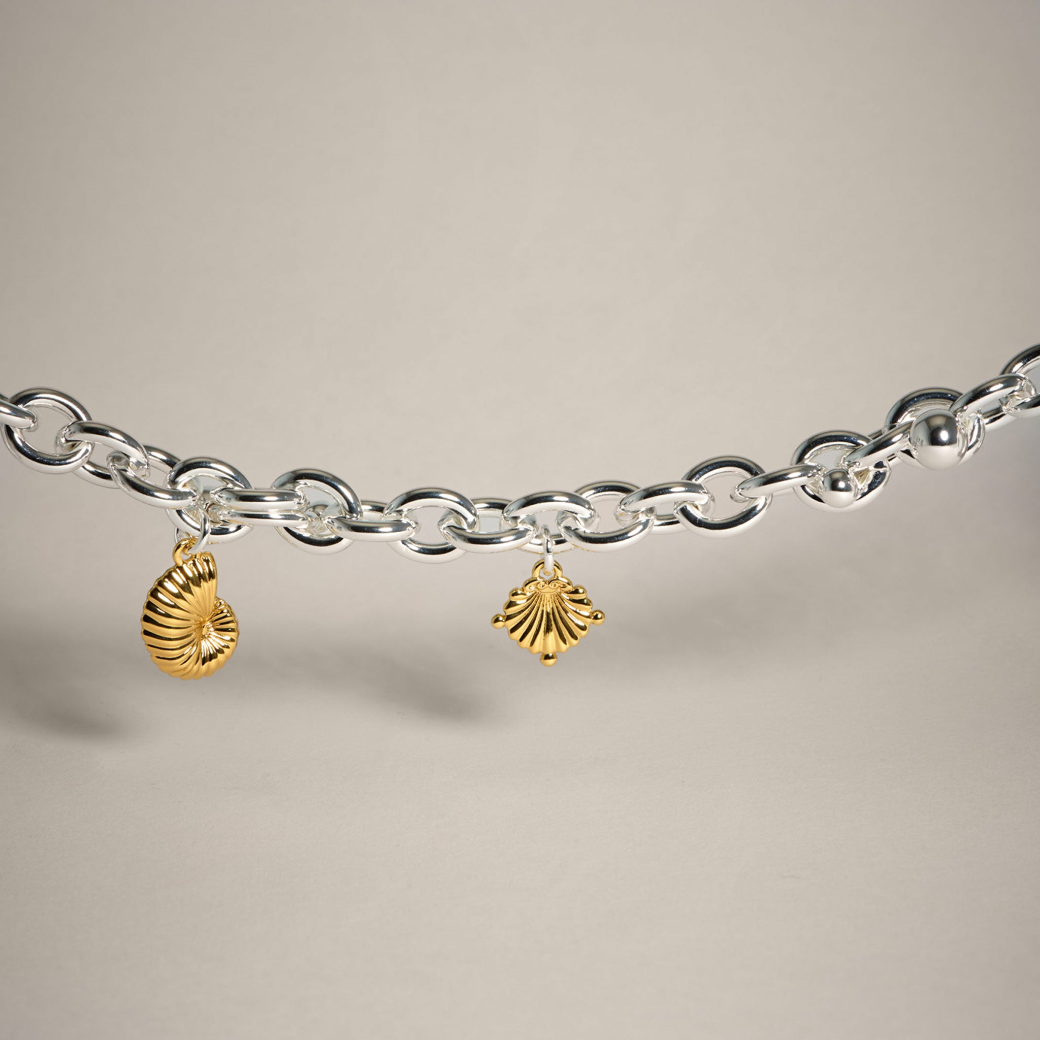 Stella Curb Chain Bracelet in Silver and Two Tone